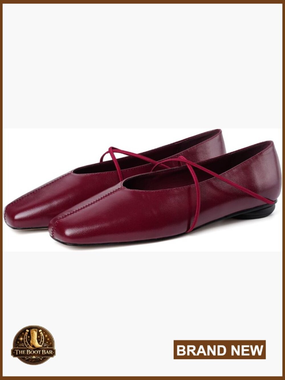Square Toe Mary Jane Flats Slip On Criss Cross Straps Office Casual Shoes